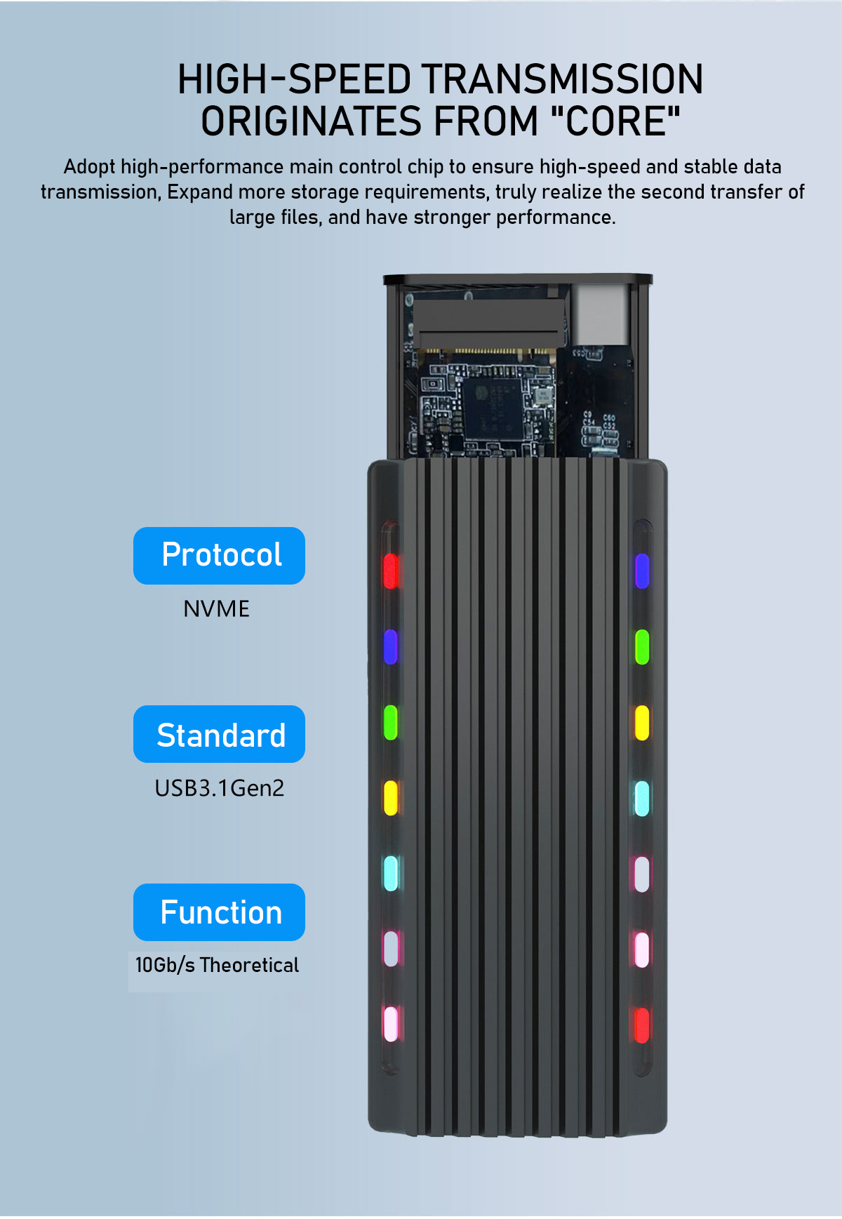 Bakeey-NVME-SSD-Gehaumluse-Type-C-zu-USB31-10Gbps-Gehaumluse-fuumlr-2230224222602280-M2-SSD-Mobiles--2006045-2